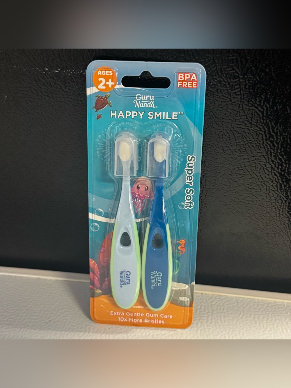 Happy Smile Kids Toothbrushes - Blue & Light Blue